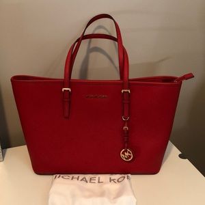 Michael Kors Jet Set Saffiano Leather Tote Bag